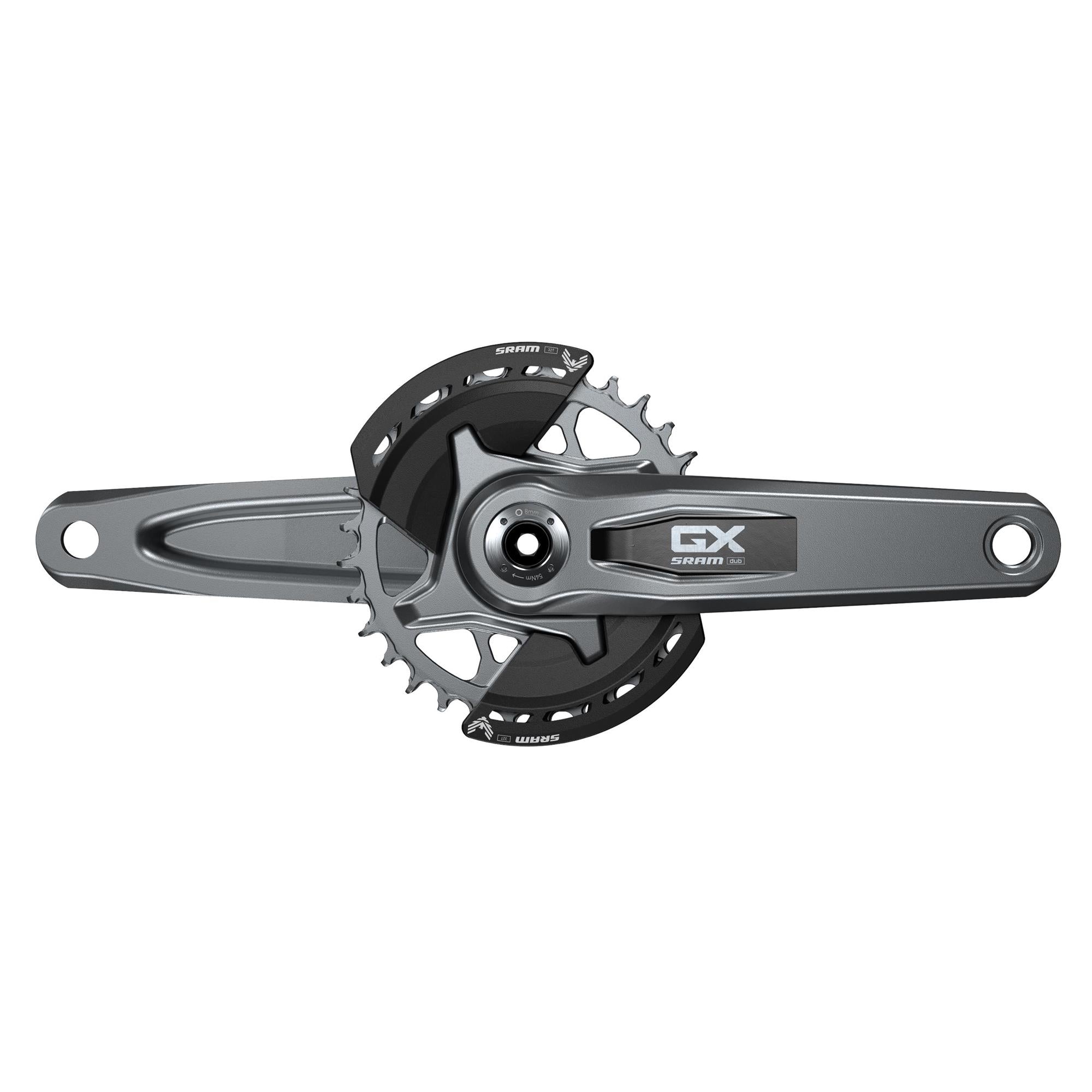 Sram Crankset Gx Eagle Q174 55Mm Chainline Dub Mtb Wide Dark Polar 2-Guards 32T T-Type (Bb Not Included)