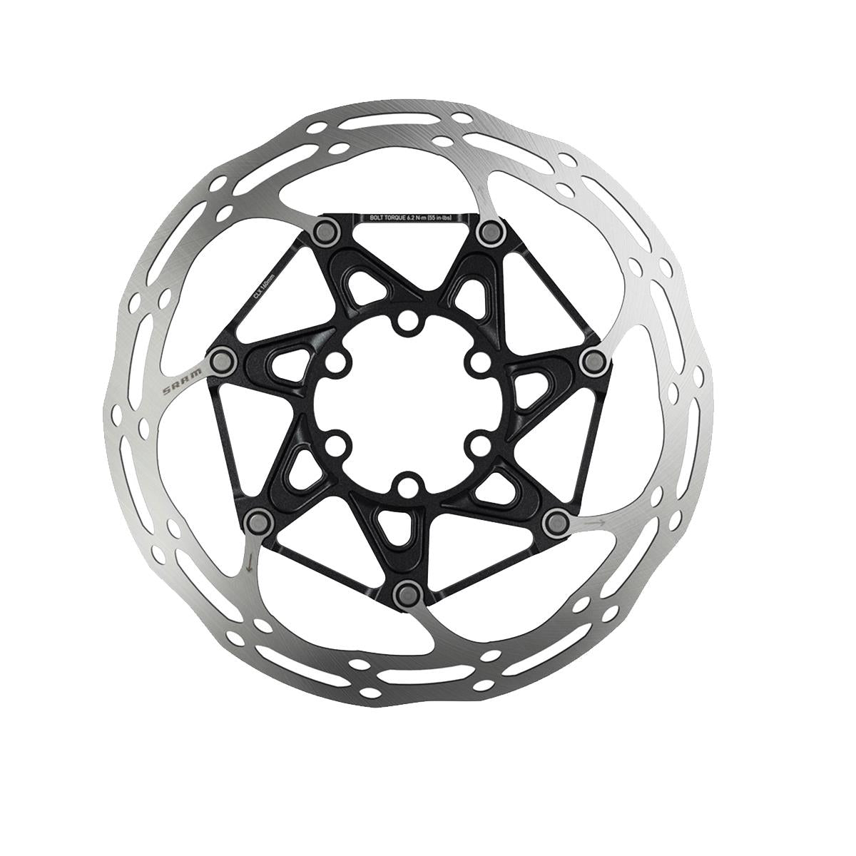 sram disc rotors rotor centerline 2 piece black includes ti rotor bolts rounded p69394
