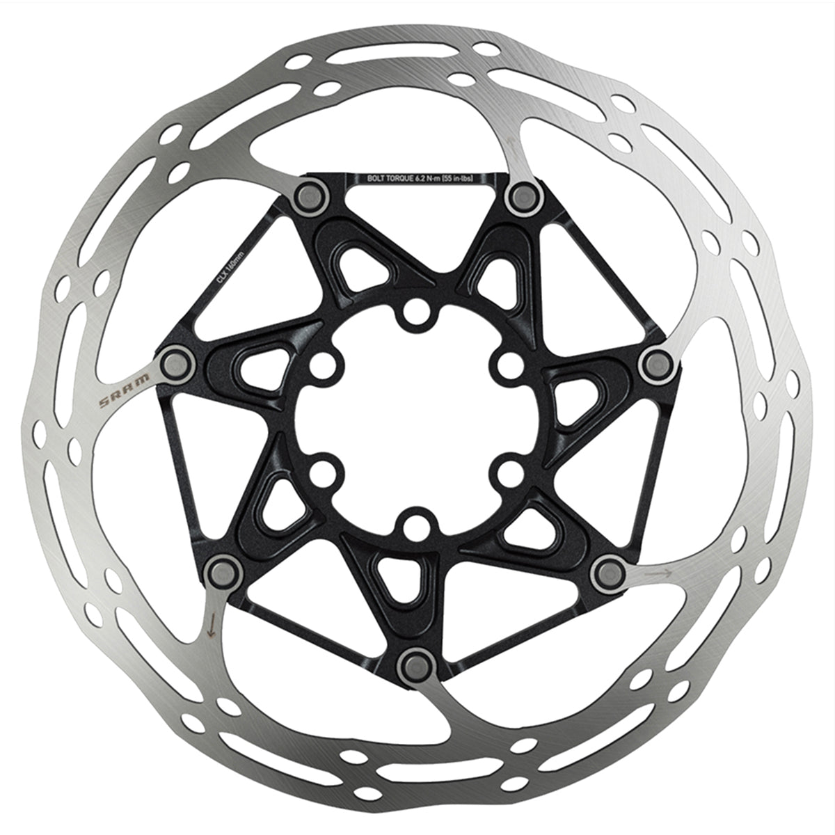 sram rotors rotor centerline 2 piece includes steel rotor bolts rounded 6 bolt p107454