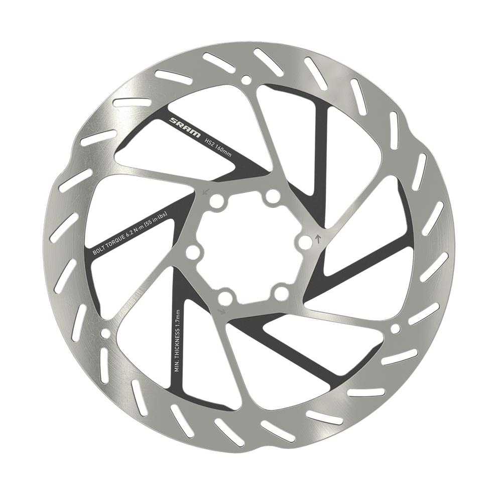 sram rotors rotor hs2 6 bolt includes steel rotor bolts rounded p107453