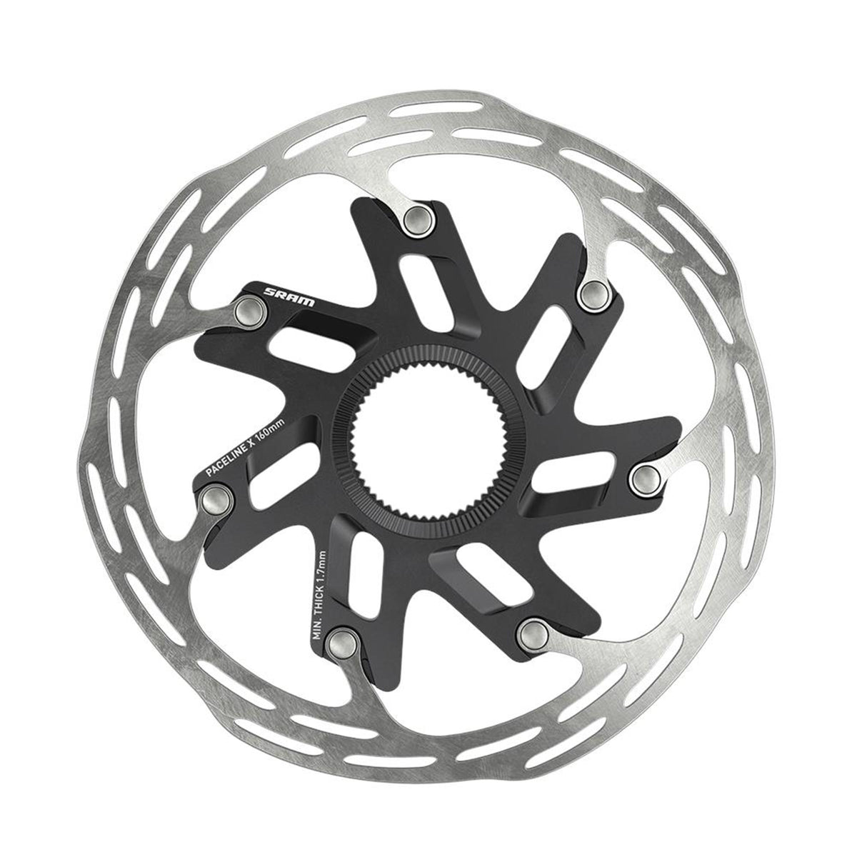 sram rotor rotor paceline x centerlock rounded includes internal tooled lockring p139142
