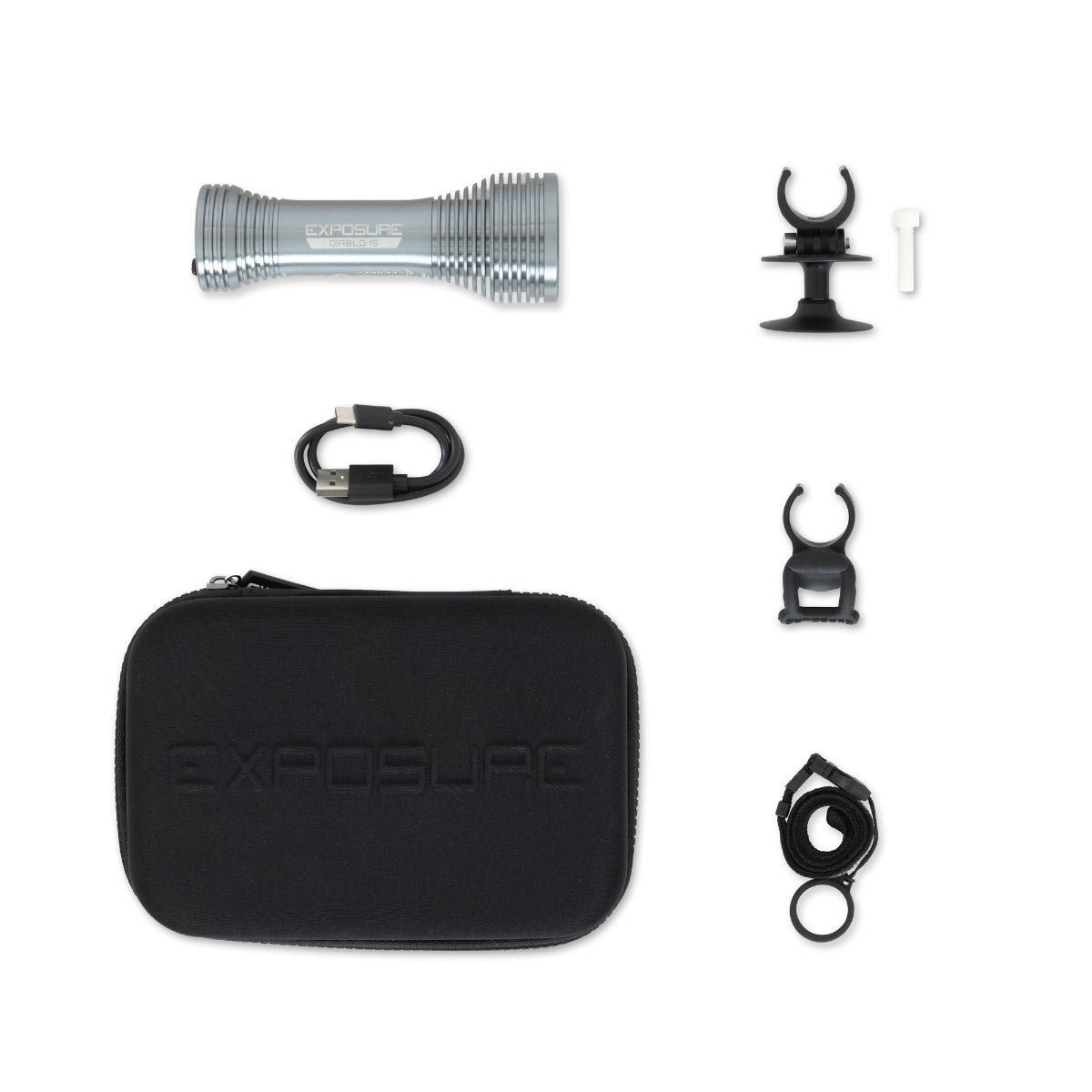 Exposure Diablo Mk15 Gun Metal Black - with Helmet & HB mount