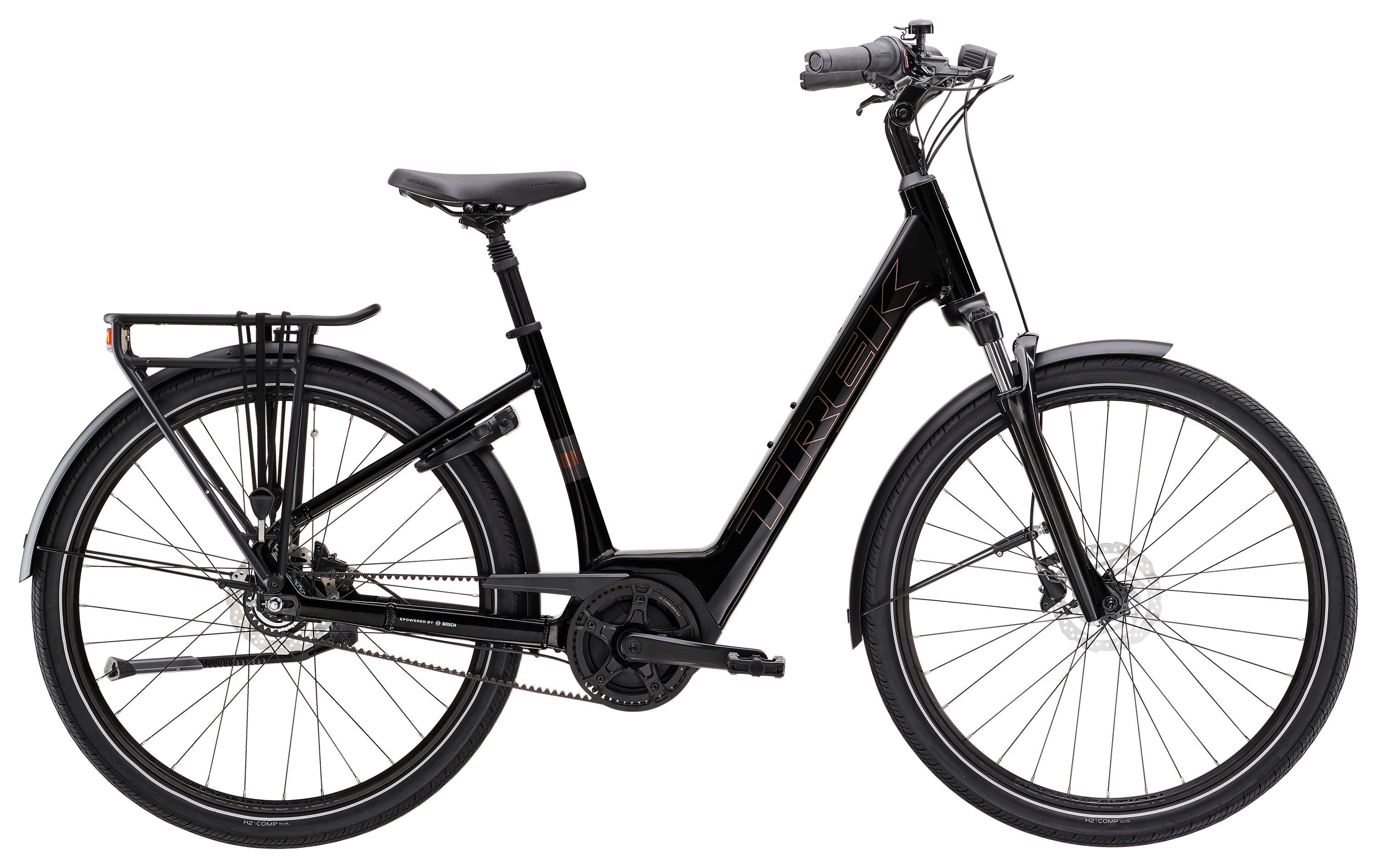 trek e hybrid bike district 2 belt lowstep p131141