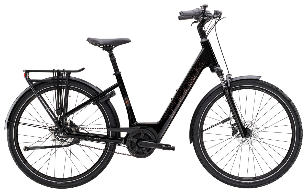 trek e hybrid bike district 2 belt lowstep p131141