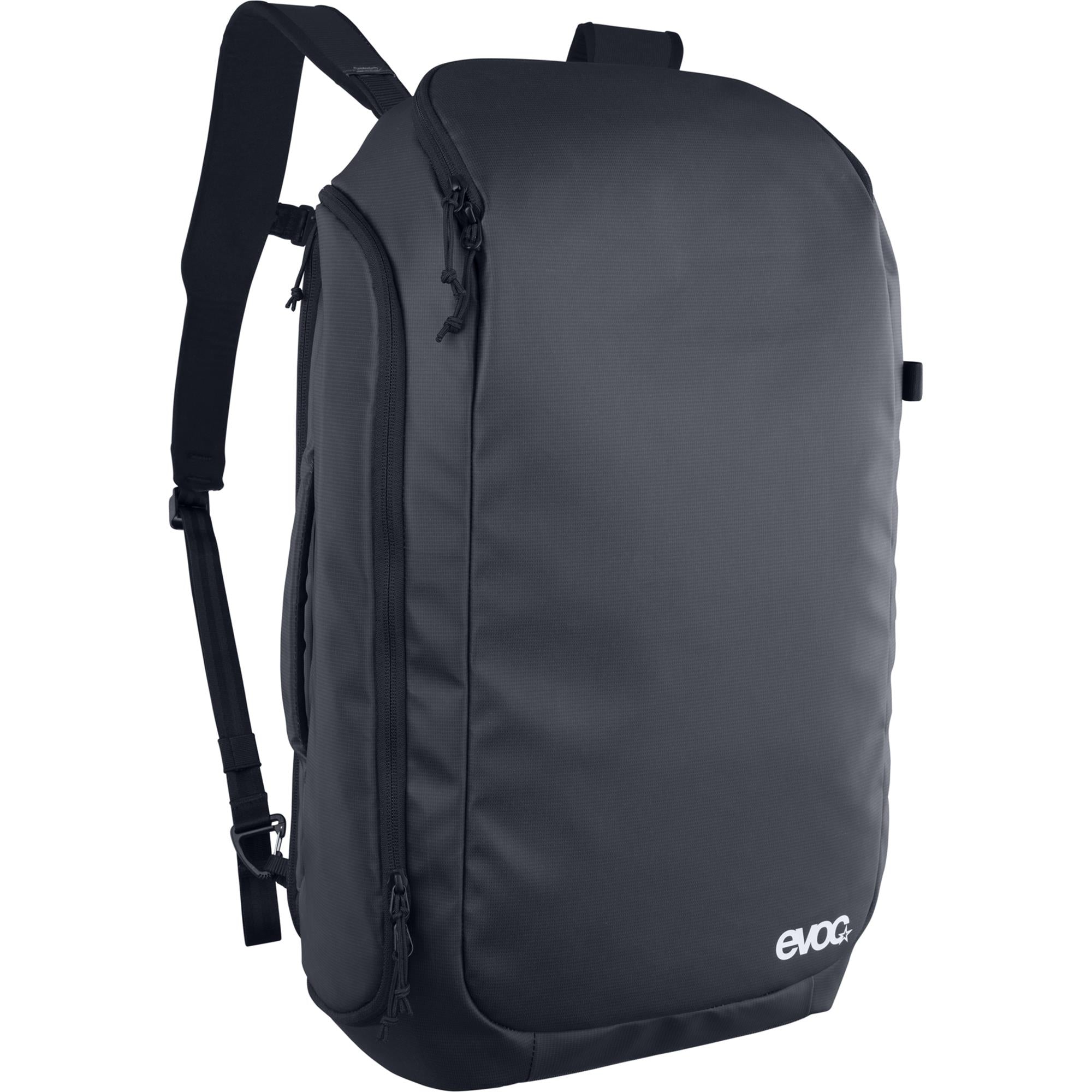 EVOC Athlete Backpack 30L travel bag with carry-on size, laptop compartment, and durable accessories for active travelers