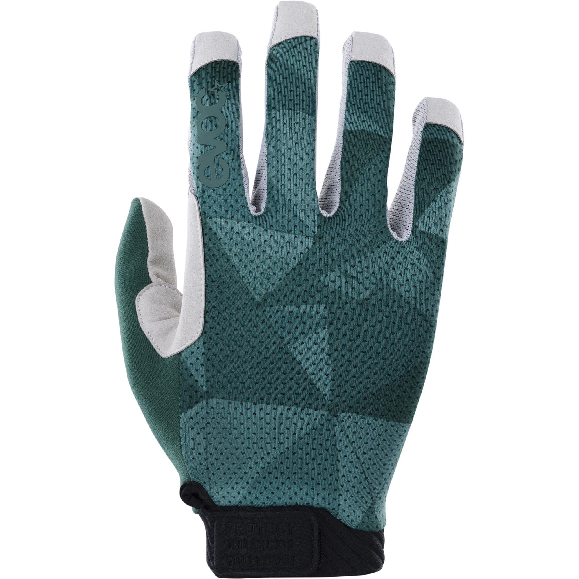EVOC Enduro Touch MTB gloves with padded palms and ventilation, designed for durable and comfortable mountain biking.