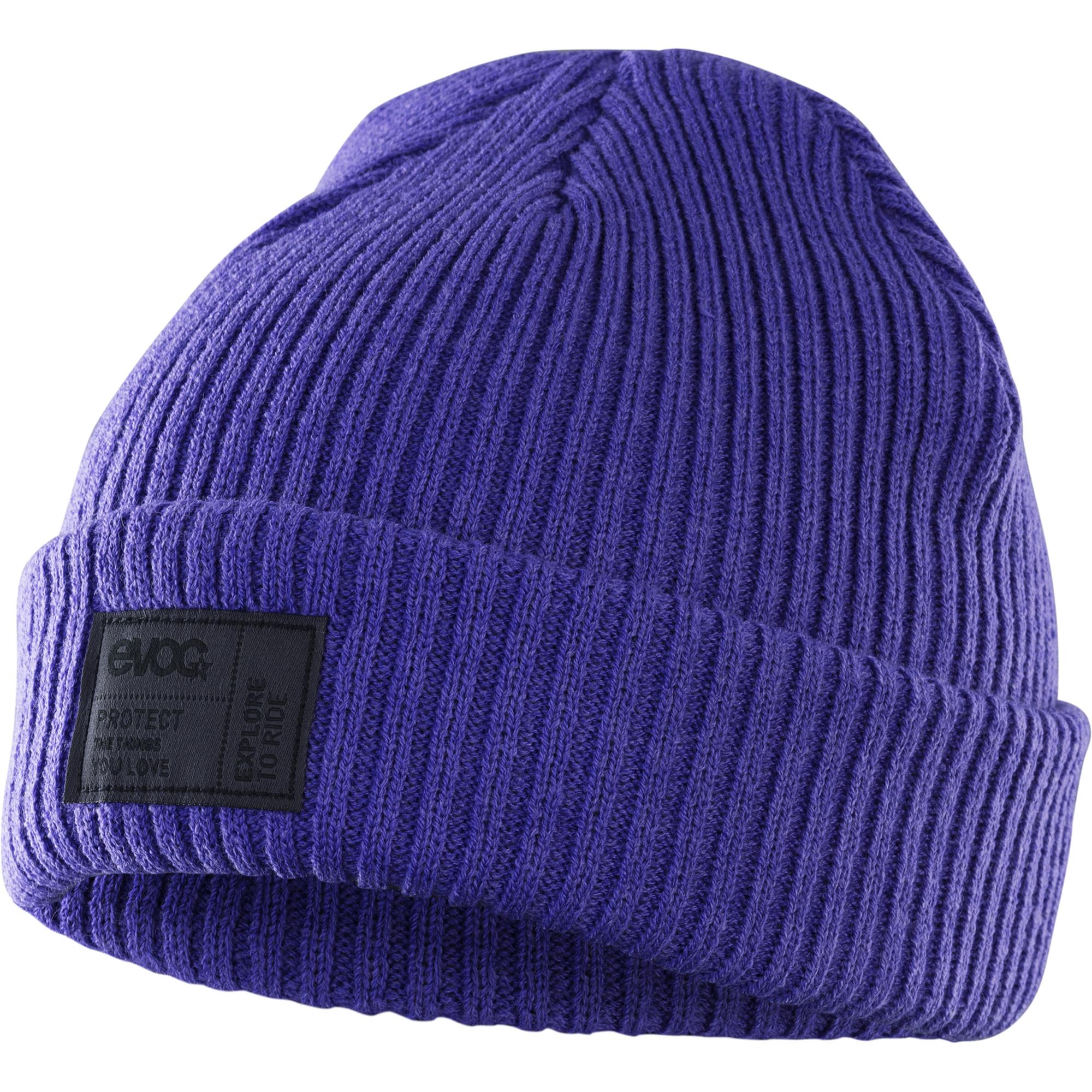 EVOC Fisherman Beanie 2026 in warm, breathable winter hat for outdoor sports, shown in dark color with ribbed knit texture.