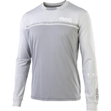 EVOC men's long sleeve MTB cycling jersey with breathable, quick-dry fabric, shown in a vibrant design suitable for mountain biking.