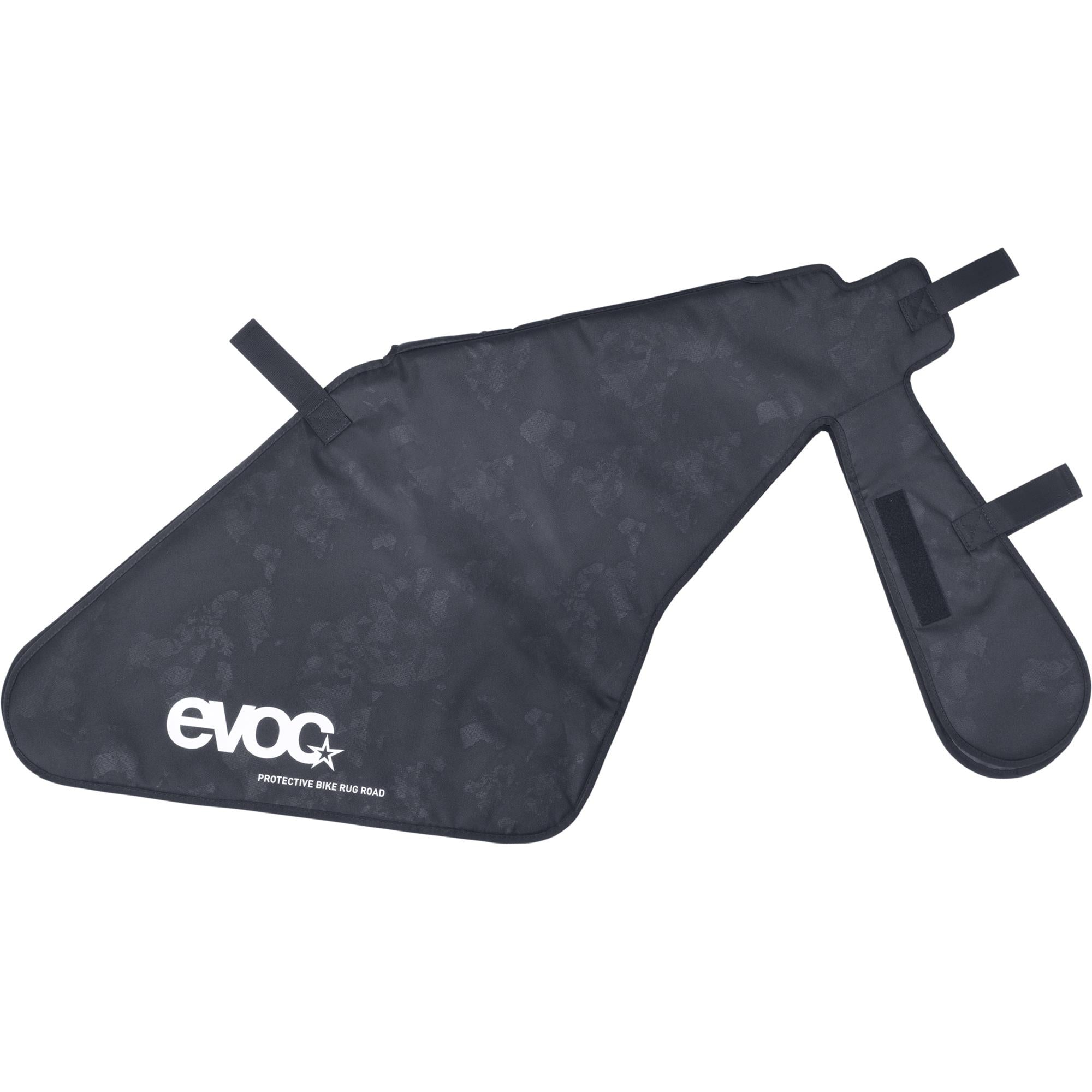 EVOC Protective Road Bike Rug in gray with padded cover, designed for safe transport and storage of road bikes.