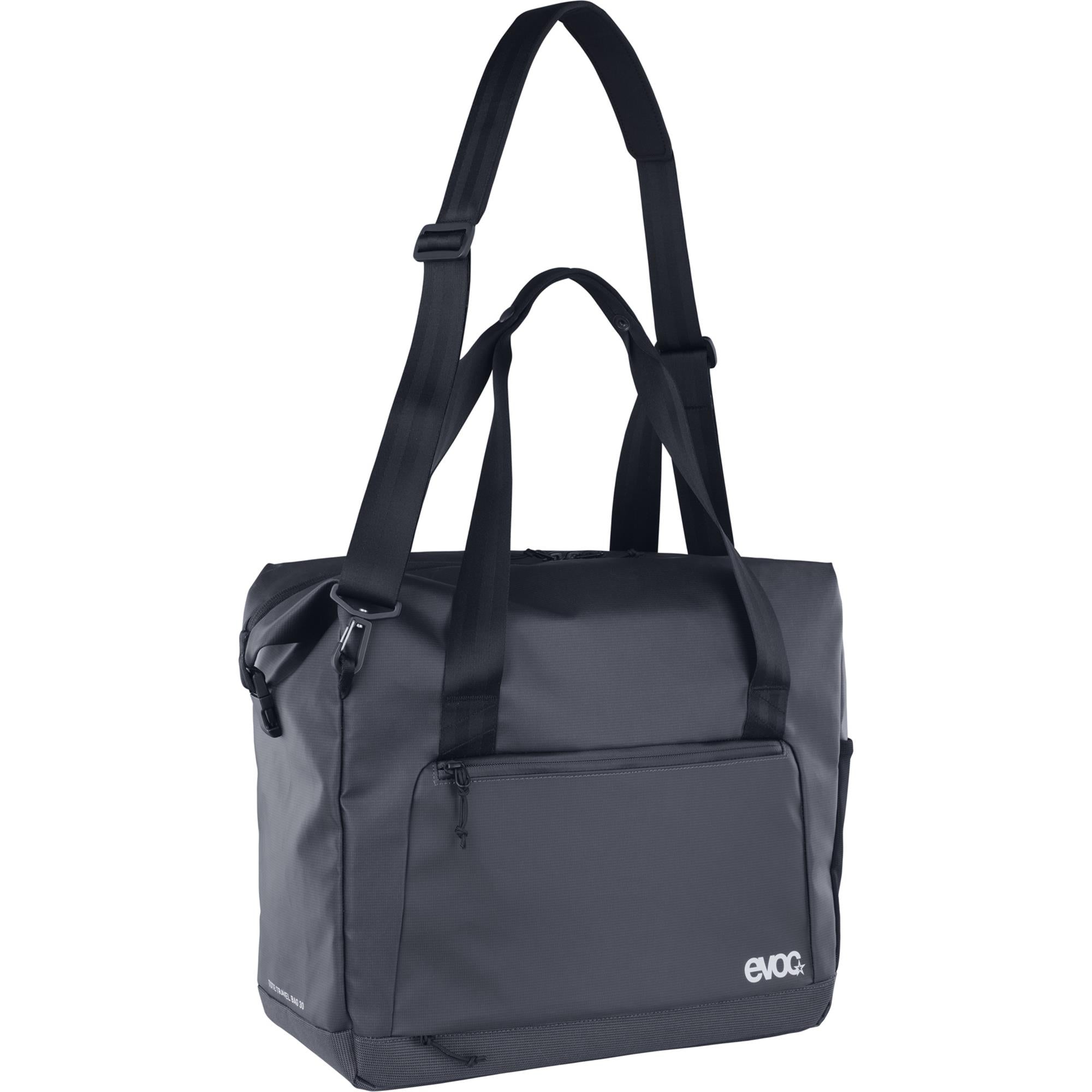 EVOC tote travel bag 30L with padded laptop compartment and trolley strap, versatile accessories for travel and daily use