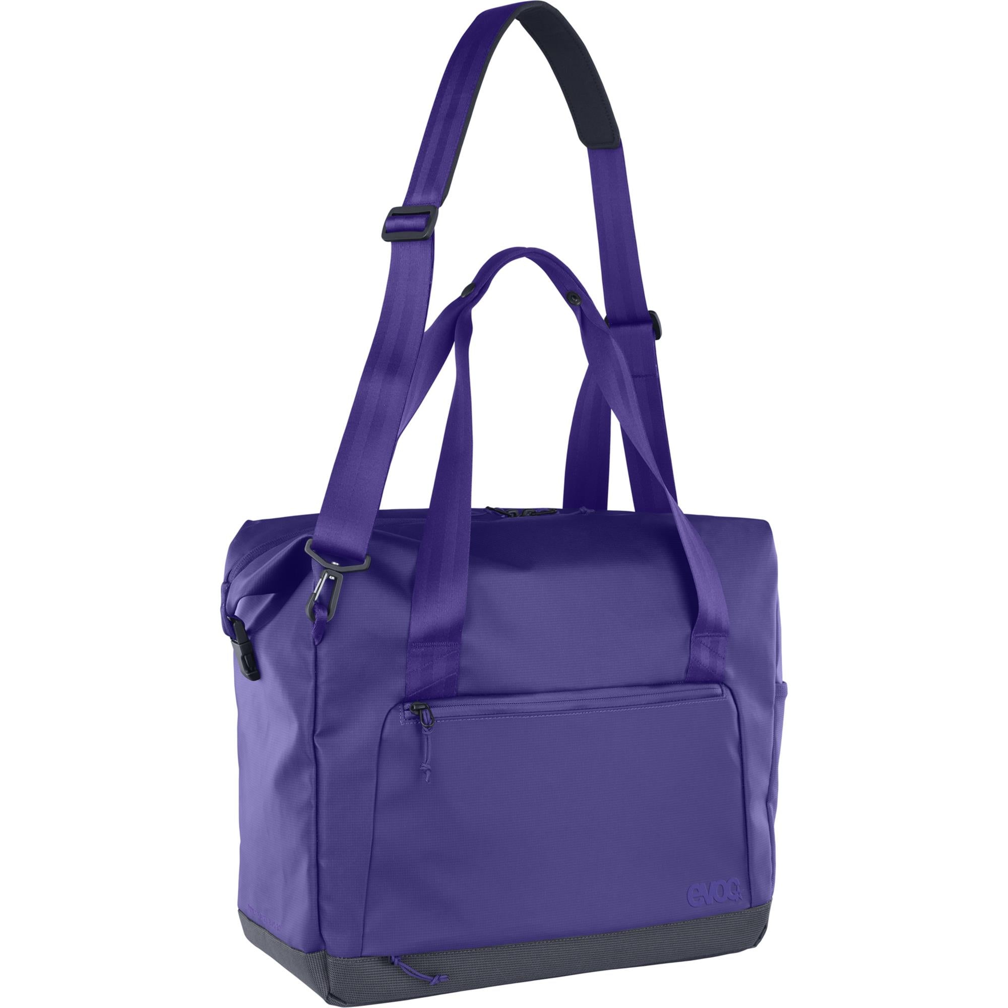 EVOC Tote Travel Bag 30L with padded laptop compartment and trolley strap, durable accessories for travel and everyday use.