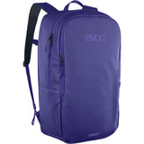 EVOC Urban Pack 25 backpack showing ergonomic design, water-resistant fabric, and multiple compartments for daily travel accessories