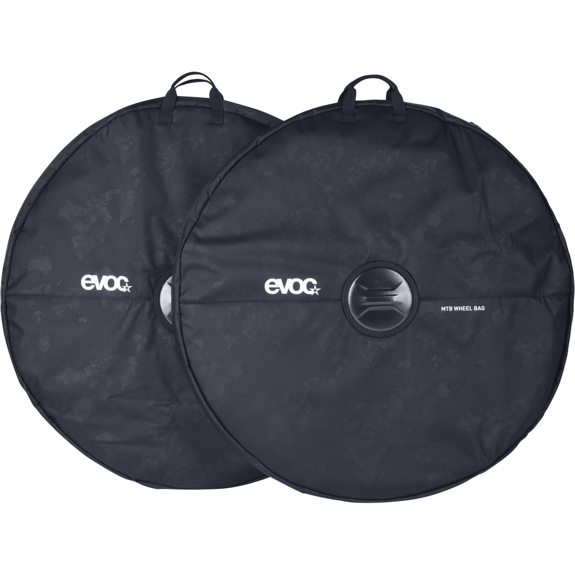 EVOC MTB wheel bag set for mountain bike wheels up to 29 inches, durable accessories for safe transportation of bike wheels