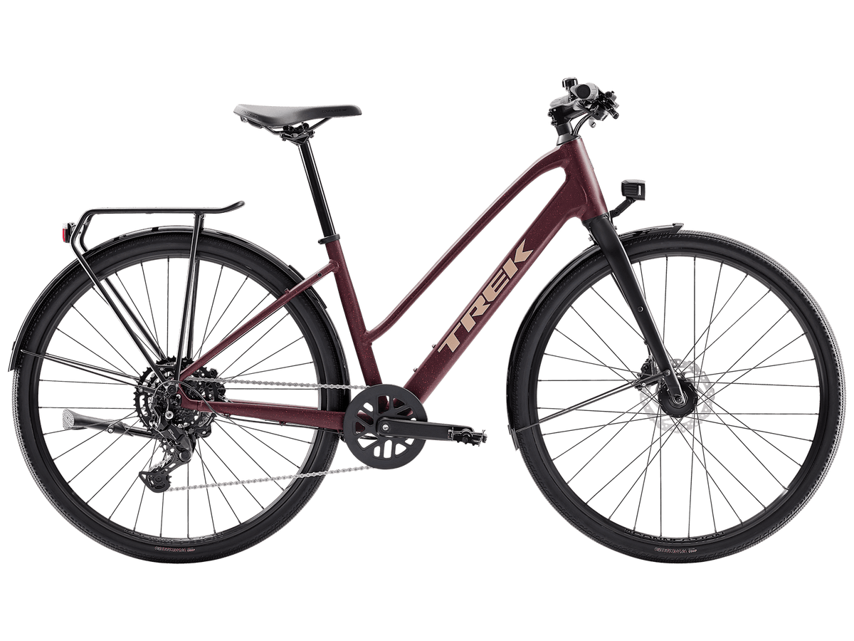 trek fx sport al equipped midstep hybrid bike