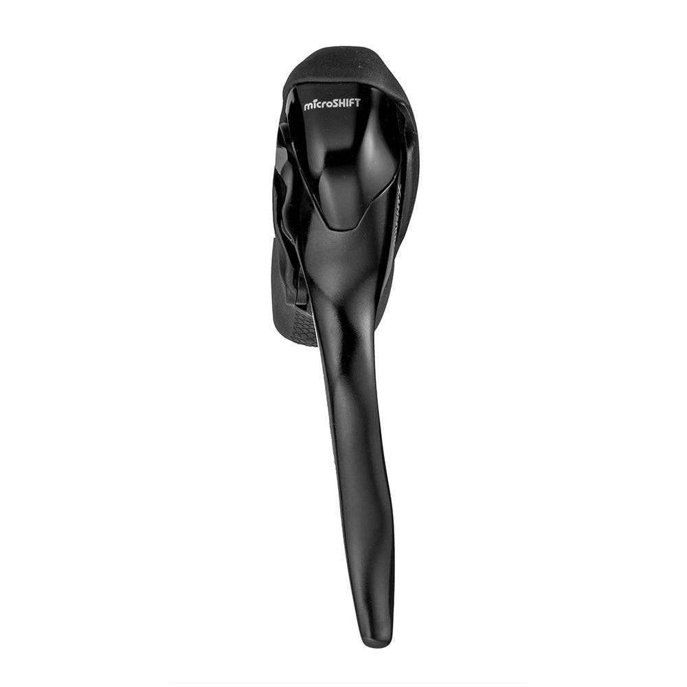 MicroSHIFT ADVENT X 1x10 drop bar road bike shifters for gear shifting components, with ergonomic design and lightweight build.