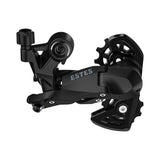 MicroSHIFT Estes M200 9-speed rear derailleur for mountain bikes with Shimano cable pull, durable bike components.