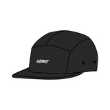 Leatt 5-Panel Cap 2026 adjustable unisex casual and MTB headwear, featuring a black design and breathable fabric.