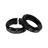 Leatt Grip 6.0 Lock-Ring Collars for MTB handlebar grips, shown installed on mountain bike handlebars.