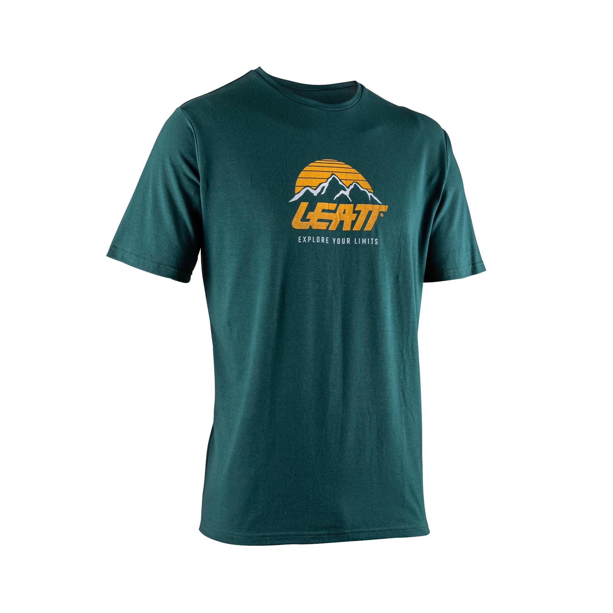 Leatt Core T Shirt 2026 unisex casual tee, breathable regular fit clothing in black with logo details visible.