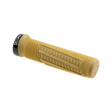 Leatt ReaFlex 6.0 Half Waffle Lock-On MTB grips with vibration reduction, black rubber grips for mountain biking.