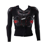 Junior mountain bike body protector by Leatt with CE certified impact protection, designed for kids' mountain biking safety.