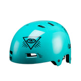 Leatt Junior MTB Helmet Urban 2.0 V24 with 360° Turbine Technology, black and blue design, adjustable straps, and impact protection.