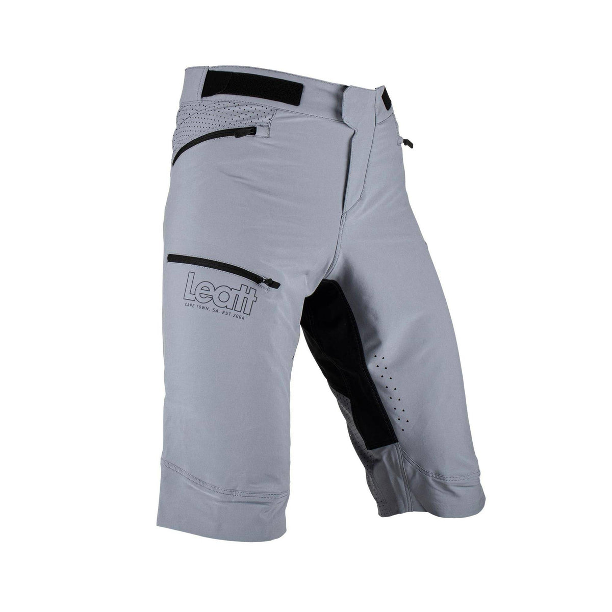 Leatt MTB Enduro 3 shorts, breathable and durable mountain biking clothing, shown with adjustable waistband and ventilation panels.
