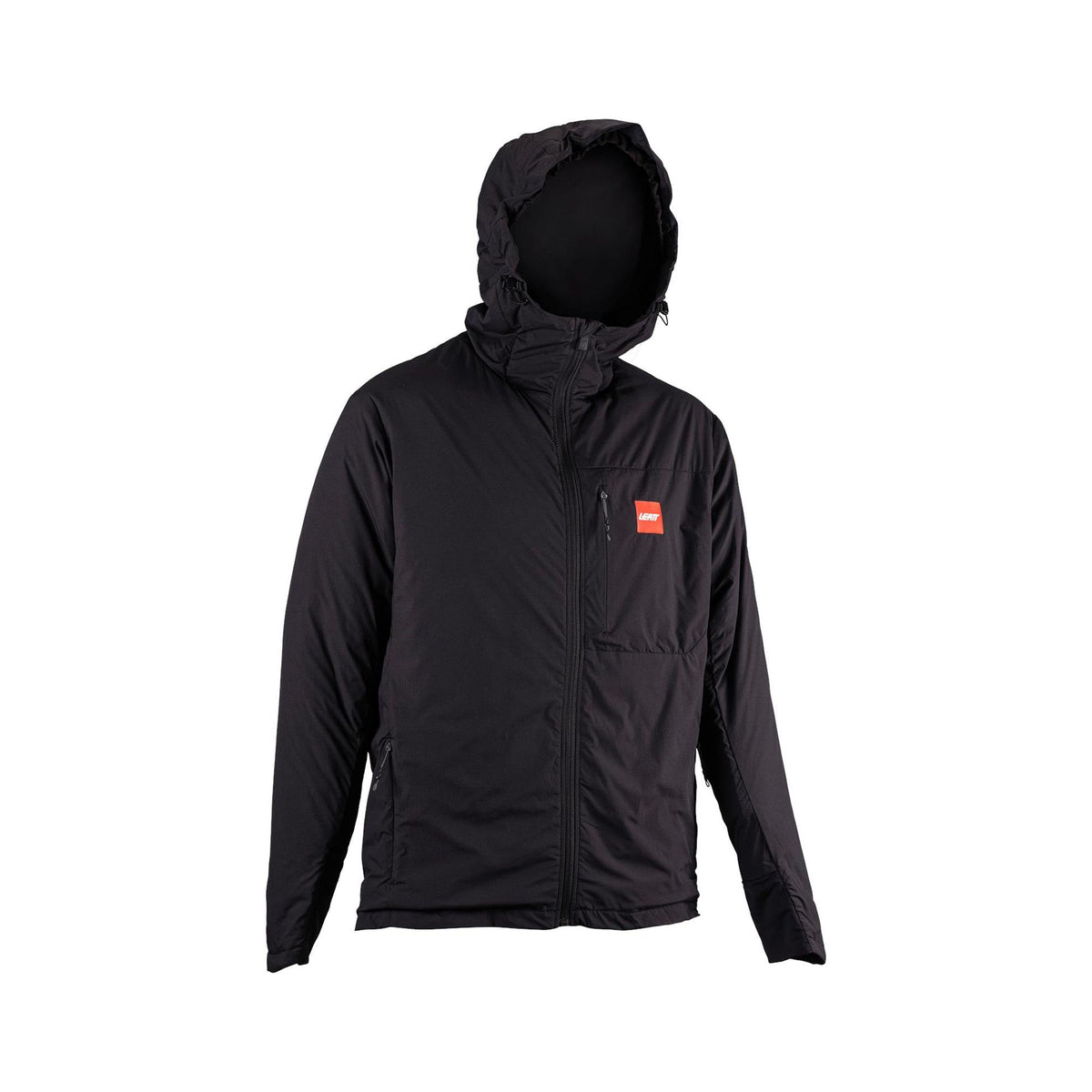 Leatt Team Jacket 2026 unisex quilted insulated lightweight jacket with DWR coating, shown in a close-up of the jacket's textured fabric.