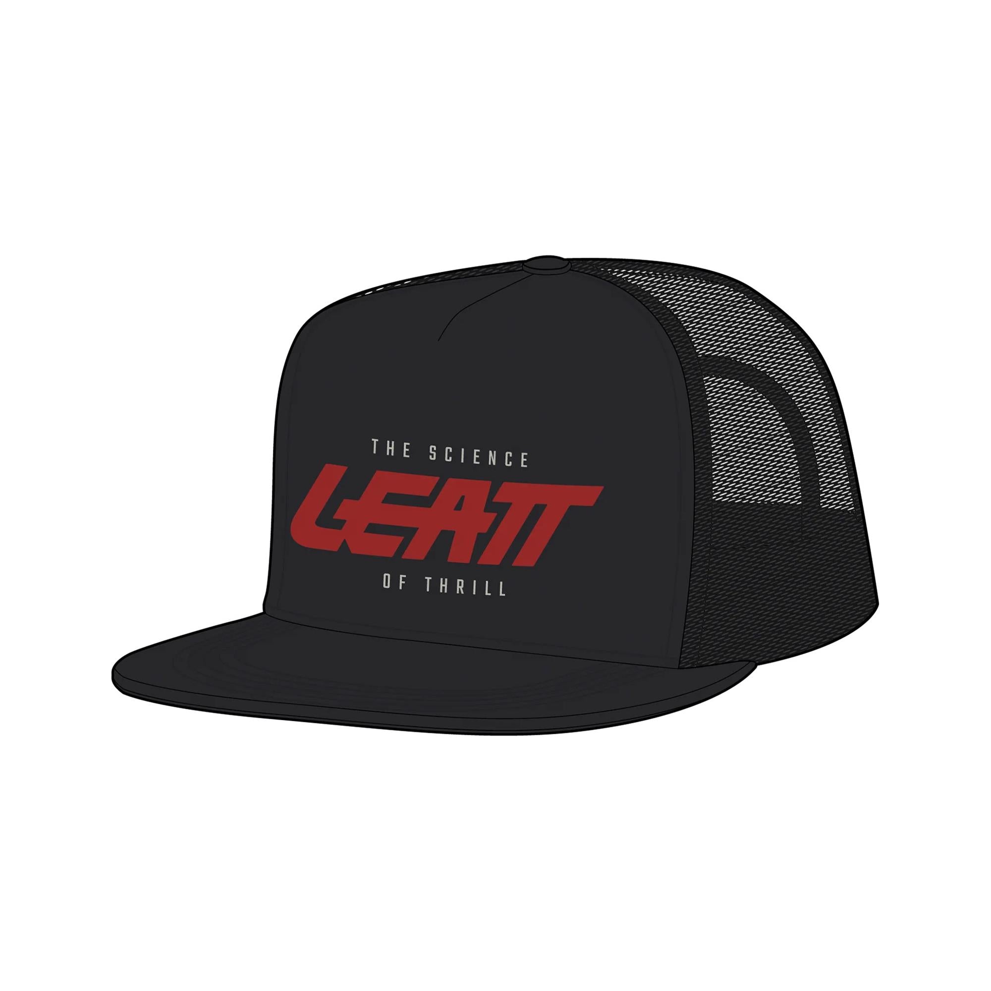 Leatt Trucker Cap 2026 adjustable unisex outdoor hat with mesh panels and curved brim for MTB and casual wear.