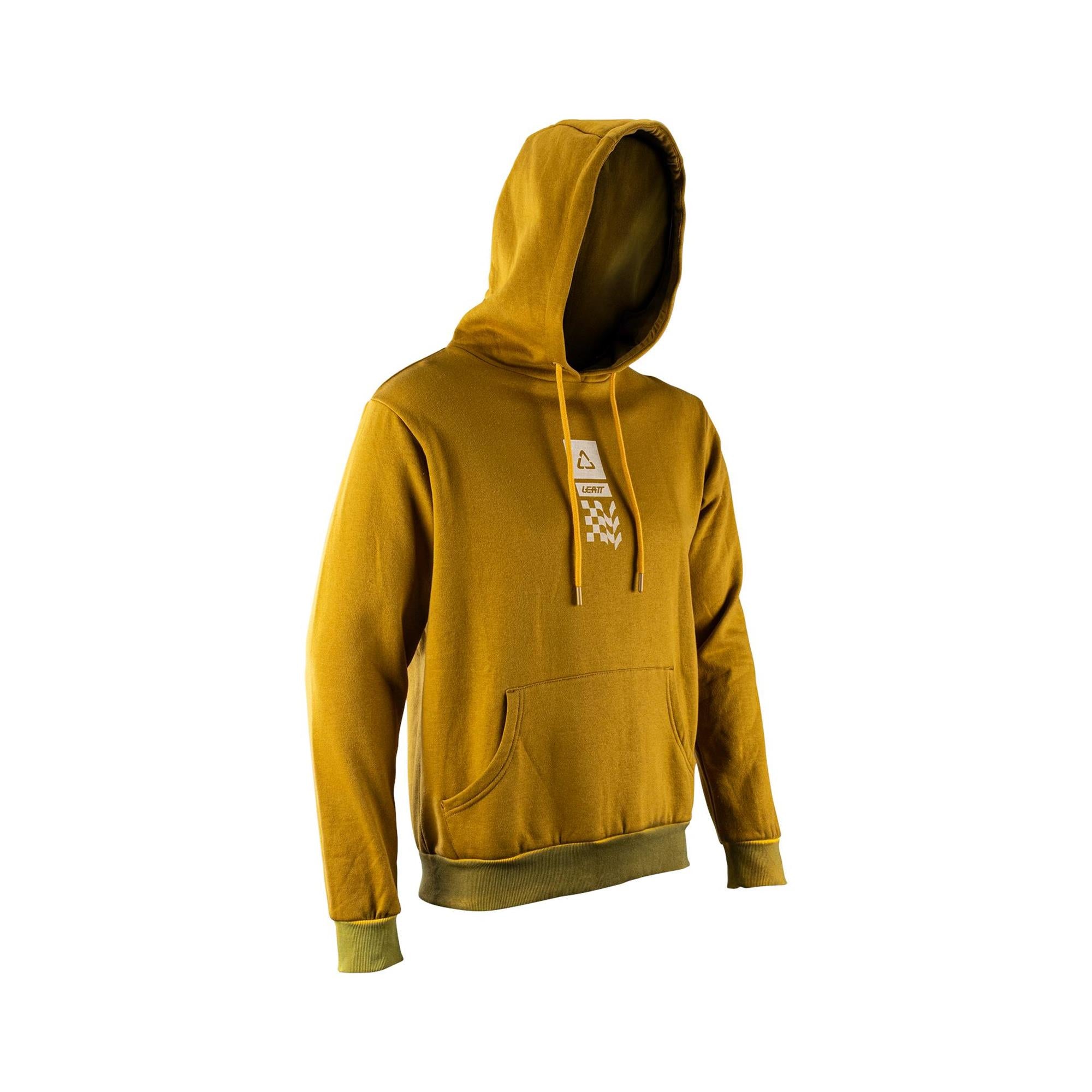 Leatt Women’s Core Hoodie made of soft fleece, ideal for MTB and casual wear, showcasing the mid-layer design and comfortable fit.