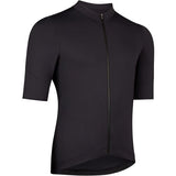 Madison Flux men's black short sleeve cycling jersey with pockets and front zipper, made for comfortable riding.