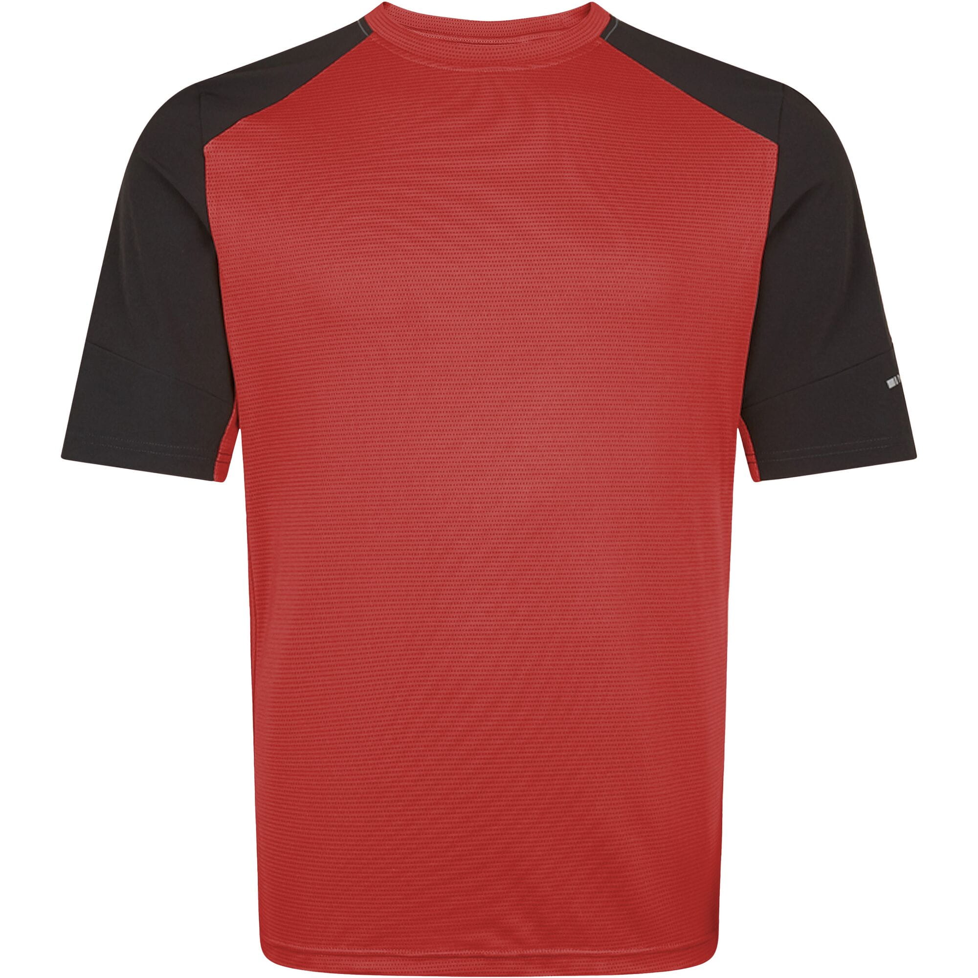 Madison Flux Trail men's short sleeve MTB jersey in mineral red, X-small size, with breathable fabric and MTB-inspired design.