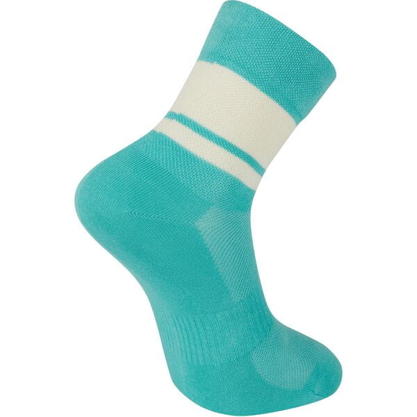 Madison cycling socks with targeted compression, breathable fabric, and comfortable fit for outdoor riding.