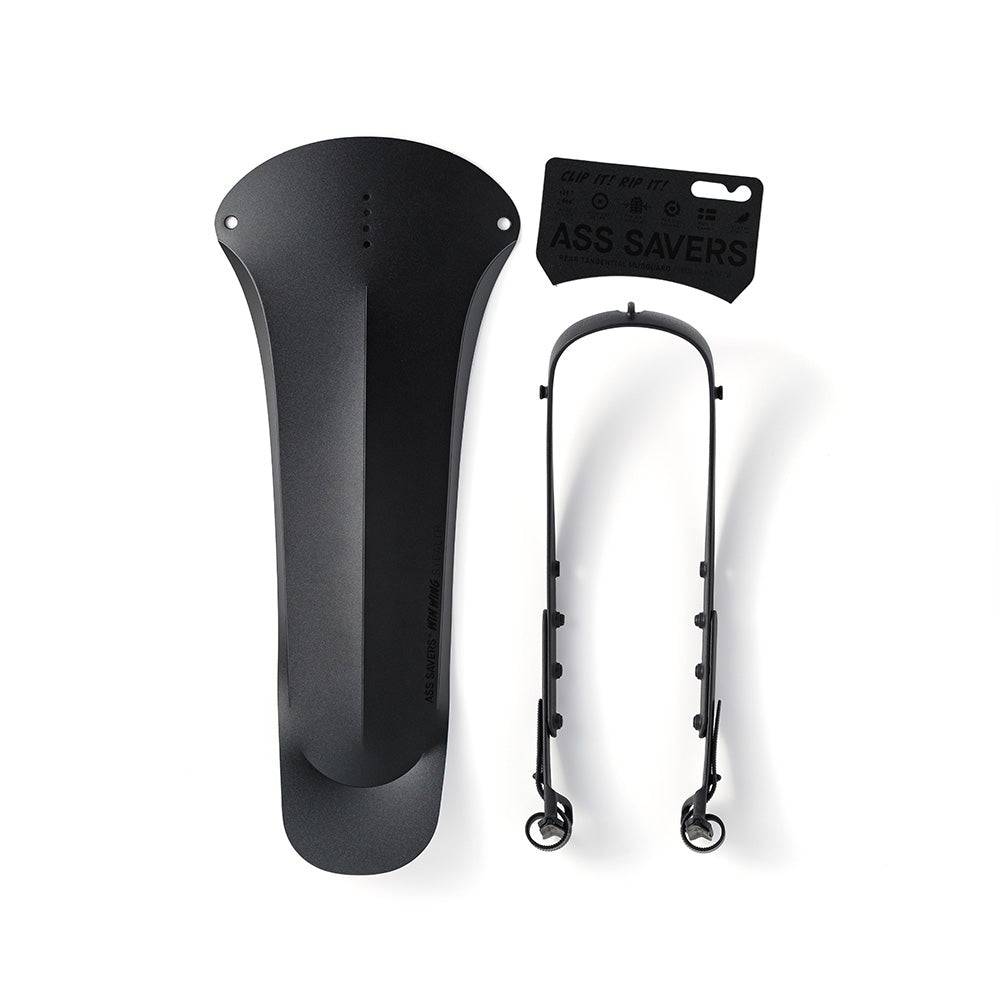 Ass Savers Win Wing mountain bike mudguard mounted on a 26-29 inch MTB tire, designed for tires up to 3.0 inches wide.