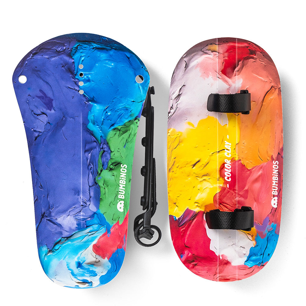 Bumbino Splash Pack kids bike mudguards with wishbone mount for 14-20 inch wheels, designed to protect during muddy rides