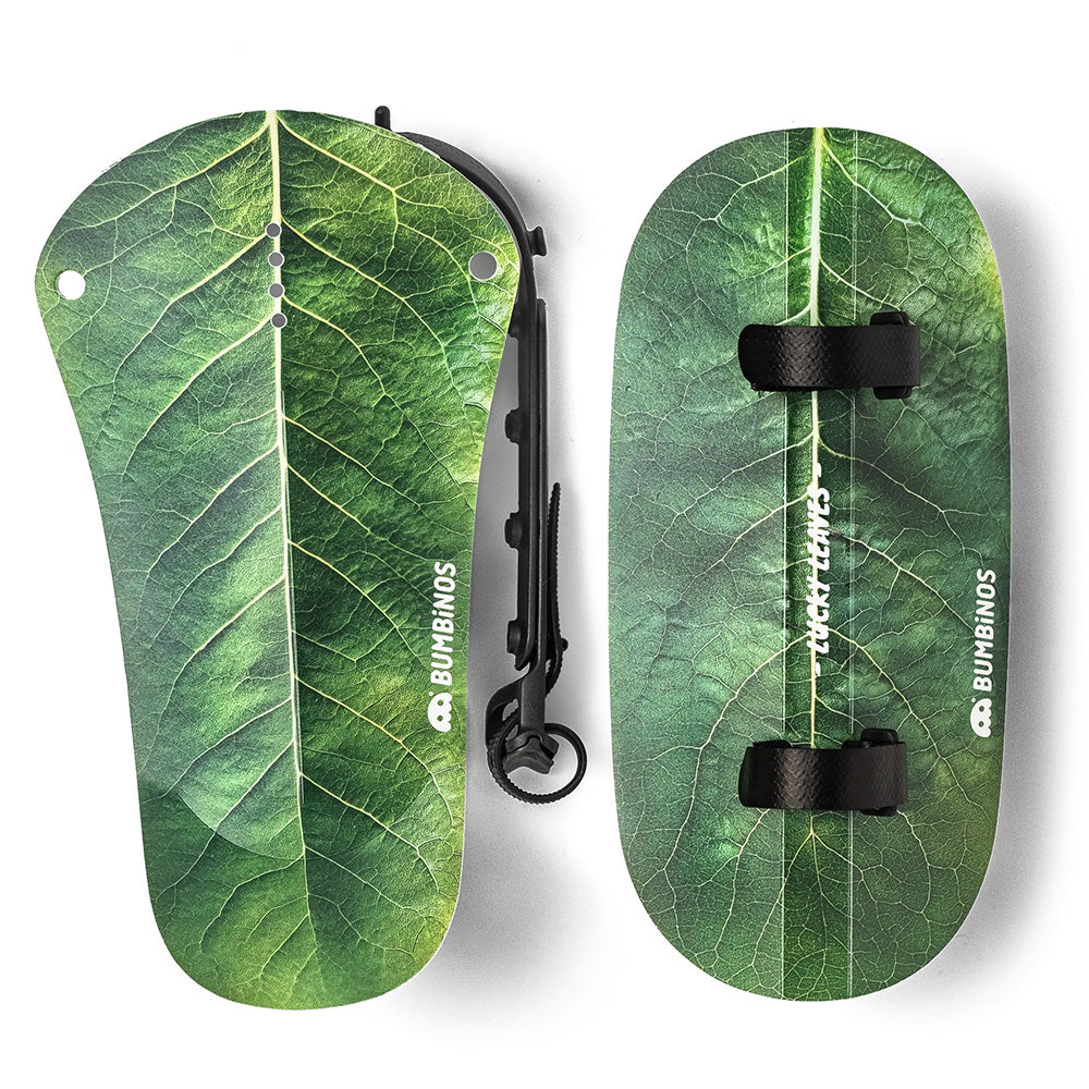 Bumbino's kids bike mudguards with wishbone mount for 14-20 inch wheels, designed to protect against splashes and mud.