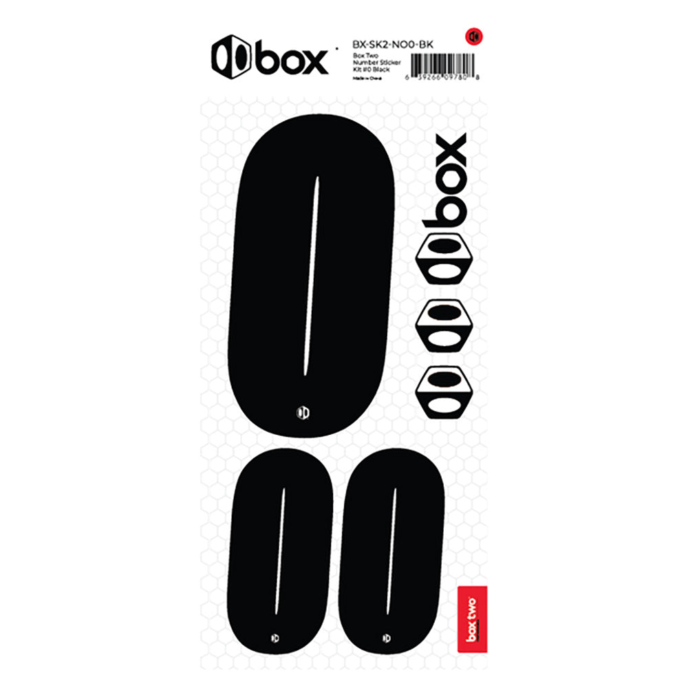 BOX BMX Two Number Sticker Kits - Black