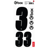 BOX BMX Two Number Sticker Kits - Black