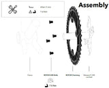 ROTOR 1X Grx Bolt Set 4 Bolts Black