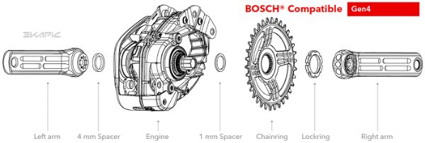 ROTOR Ekapic Bosch Qf171 Crank Arms