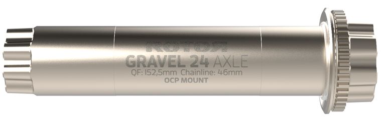 ROTOR Gravel Axle 24 Mm Steel (Road Offset)