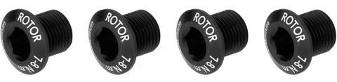 ROTOR Inspider Crown Bolt Set 4 Bolts Black