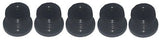 ROTOR Track Bolt Set 5Bolts Steel Black (Threaded Spider)