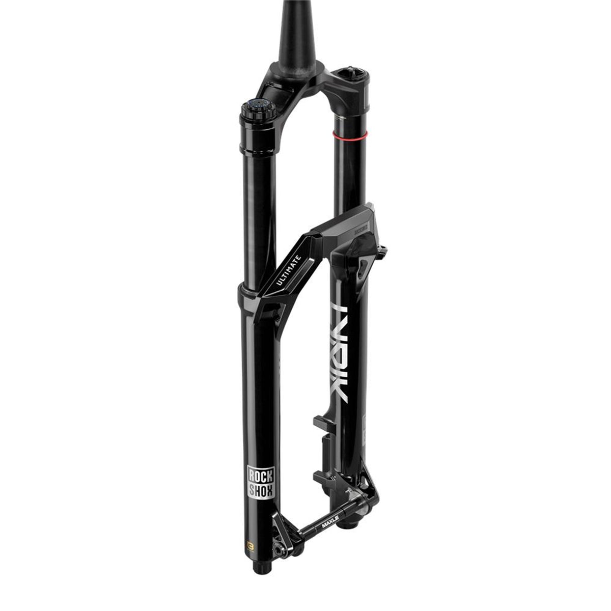 RockShox Lyrik Ultimate Charger 3.2 RC2 mountain bike suspension fork with stanchions and suspension components.