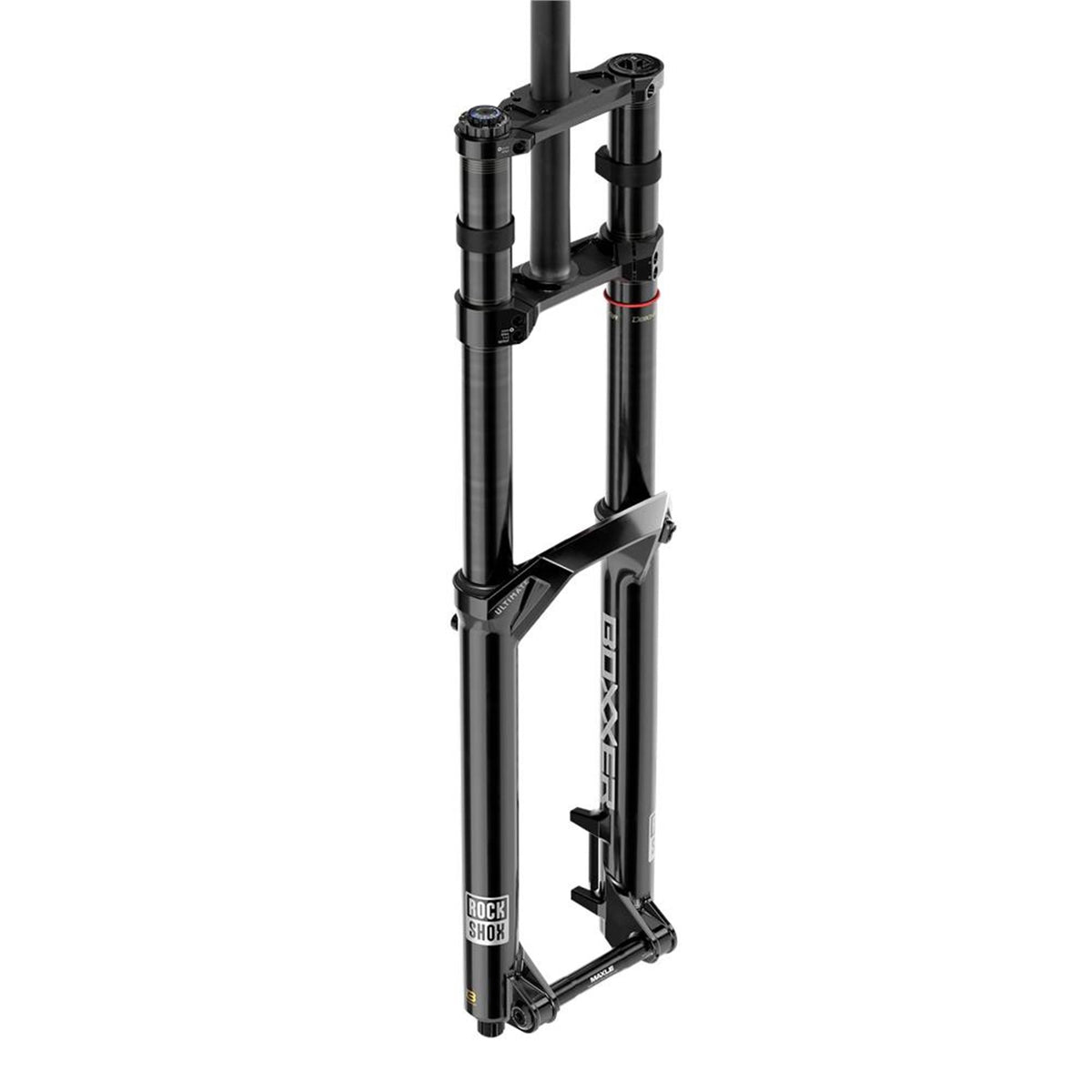 RockShox BoXXer Ultimate Charger 3.2 MTB fork with ButterWagonTech and fender, showcasing the high-performance mountain bike suspension component.