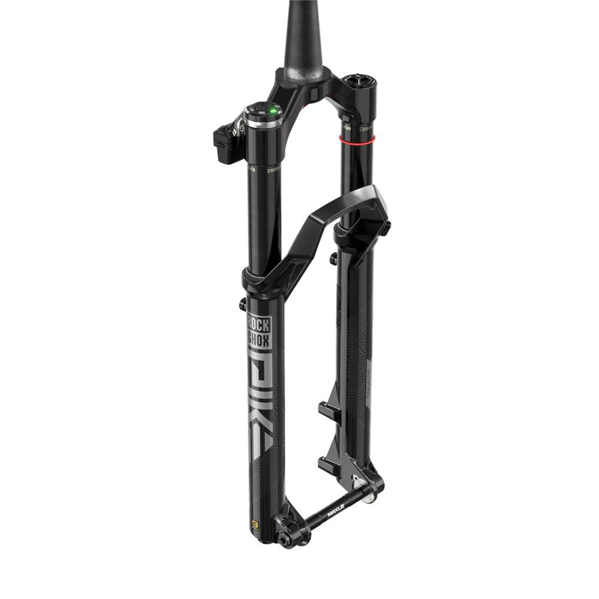 RockShox Pike Ultimate Flight Attendant 29-inch Boost fork with automated suspension and A3 components, showcasing the front mountain bike fork.