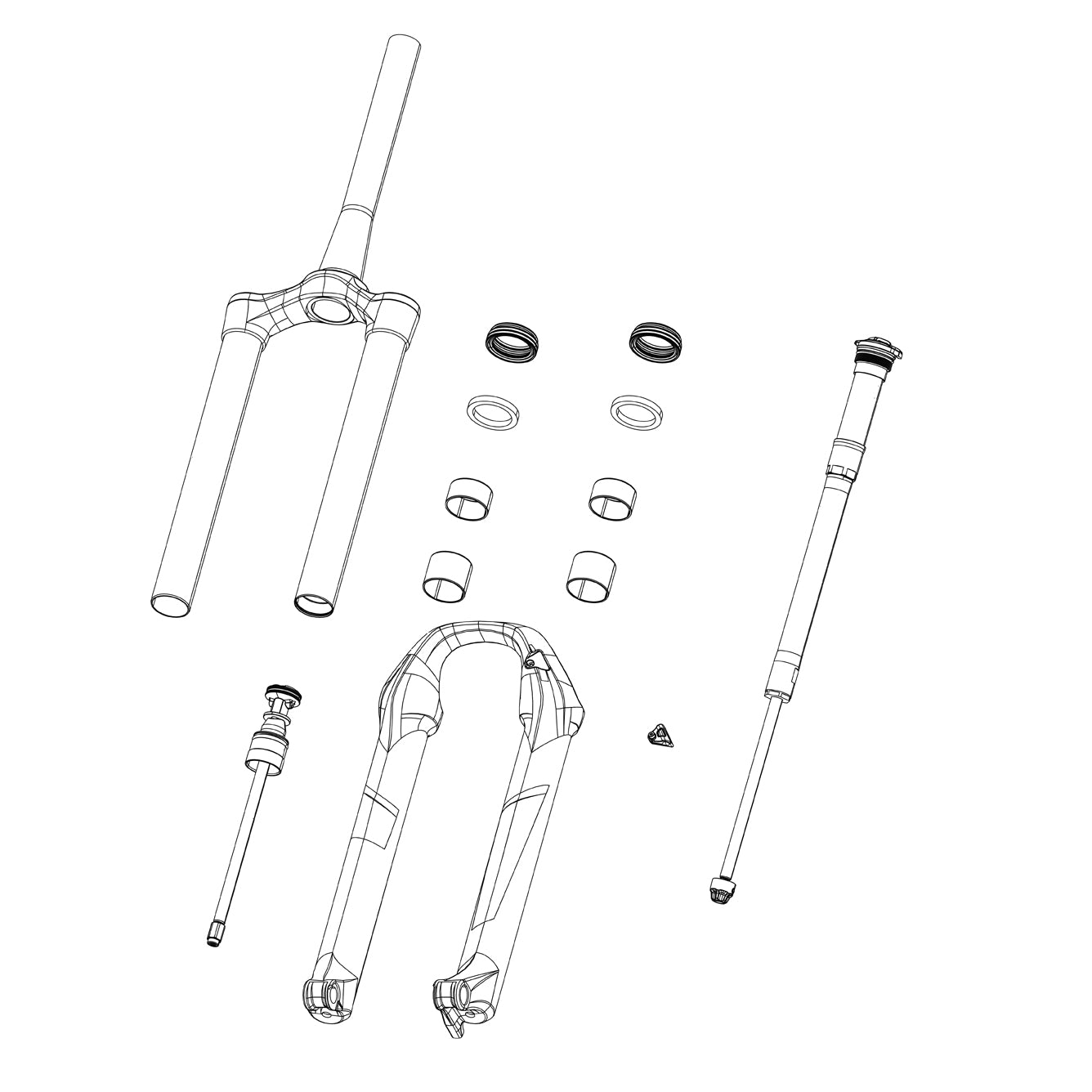Sram Spares & Accesories - Fork Decal Kit, Lyrik Ultimate 27/29 (2020+): Polar Foil For Gloss Black