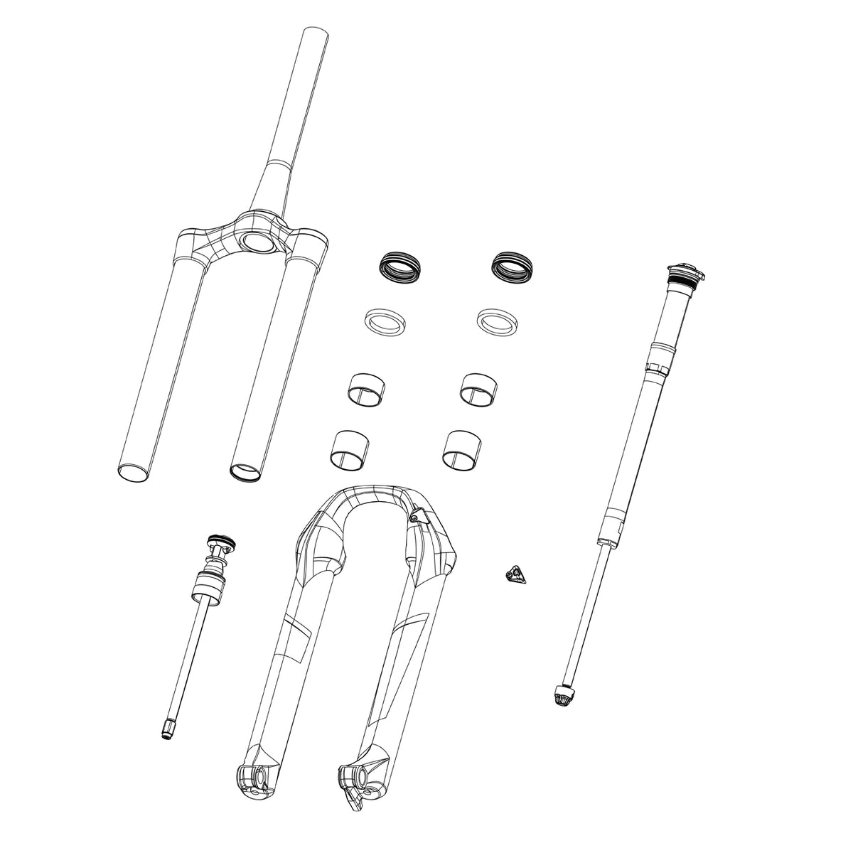 Sram Spares & Accesories - Fork Decal Kit, Lyrik Ultimate 27/29 (2020+): Polar Foil For Gloss Black