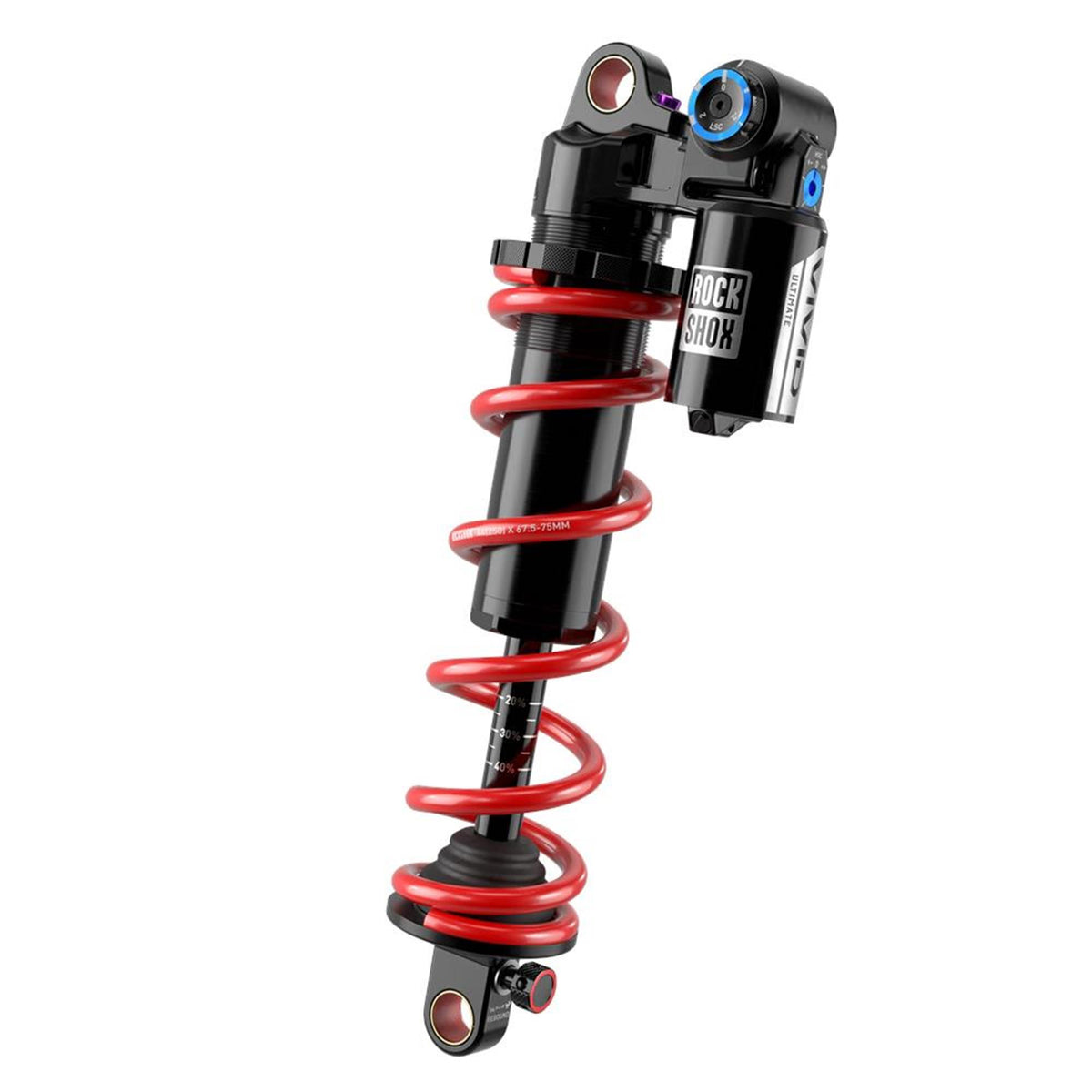 RockShox Vivid Coil Ultimate DH RC2 rear shock with standard trunnion mount for downhill mountain biking components.