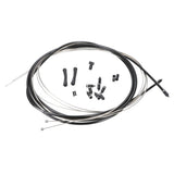 sram slickwire road and mtb shift cable kit 4mm 2x 2300mm 1 1mm coated cables 4mm nylon braided housing ferrules end caps frame protectors black p92441